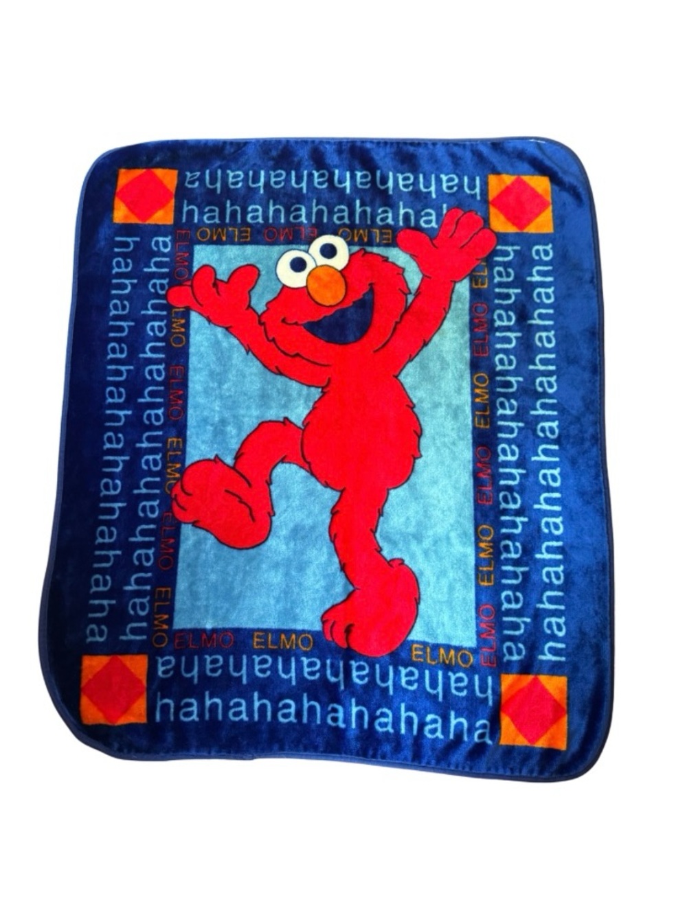 Sesame Street Elmo Blanket  Vintage 1997 Tickle Me Elmo ha ha ha